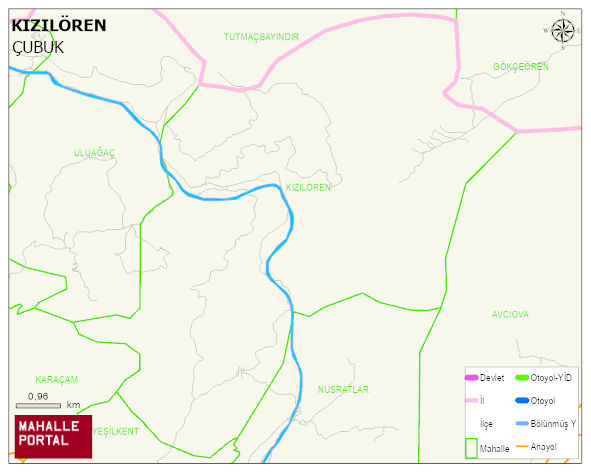 KIZILÖREN Mahallesi Haritası | Detaylı Köy ve Mahalle Görünümü
