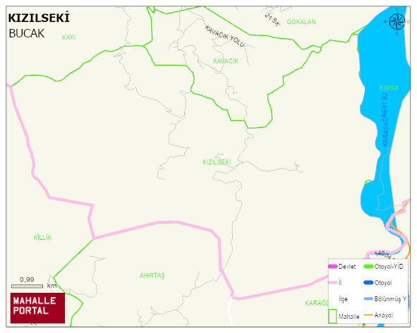 KIZILSEKİ Köyü Haritası | Mahalle ve Köy Sınırı