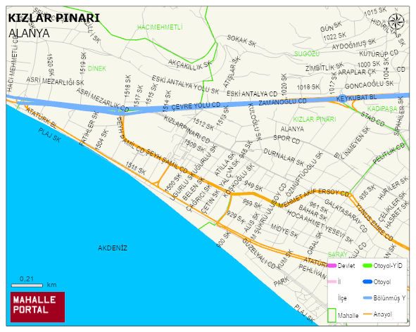 KIZLAR PINARI Mahallesi Haritası | Mahalle Sokak Haritası