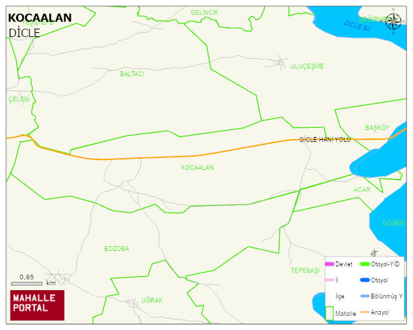 KOCAALAN Mahallesi Haritası | Mahalle ve Köy Sınırı