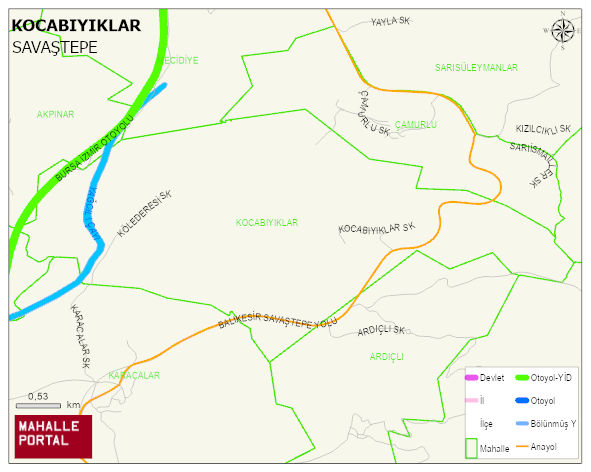 KOCABIYIKLAR Mahallesi Haritası | Mahalle Sokak Haritası