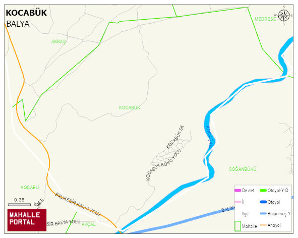 KOCABÜK Mahallesi Haritası | Mahalle ve Köy Sınırı