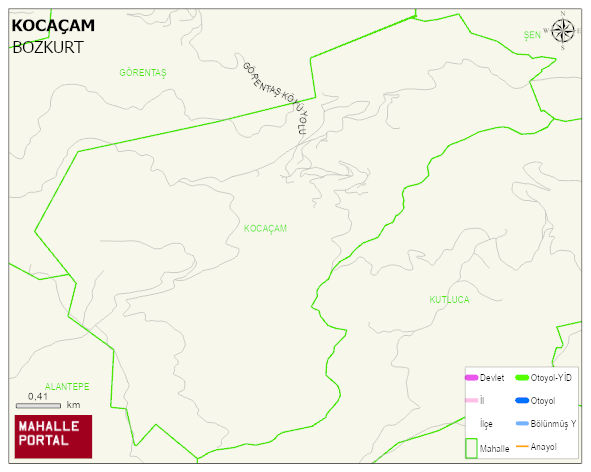 KOCAÇAM Köyü Haritası | Coğrafi Yapı ve Detaylı Haritası