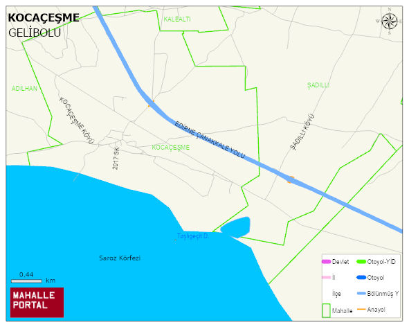 KOCAÇEŞME Köyü Haritası | Uydu Görüntüsü ve Harita Detayları