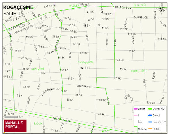 KOCAÇEŞME Mahallesi Haritası | Sayısal Bölge Görünümü