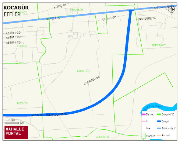 KOCAGÜR Mahallesi Haritası | Mahalle ve Köy Sınırı