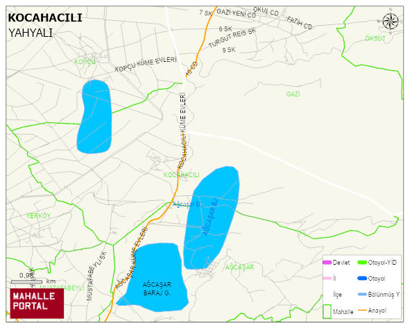 KOCAHACILI Mahallesi Haritası | Detaylı Köy ve Mahalle Görünümü