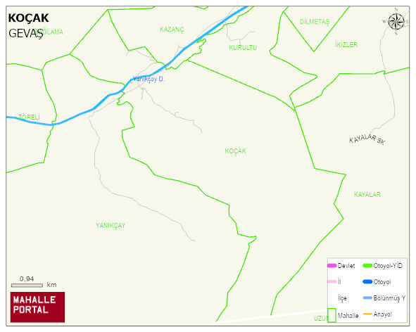 KOÇAK Mahallesi Haritası | Detaylı Köy ve Mahalle Görünümü