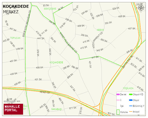 KOÇAKDEDE Mahallesi Haritası | Sayısal Bölge Görünümü