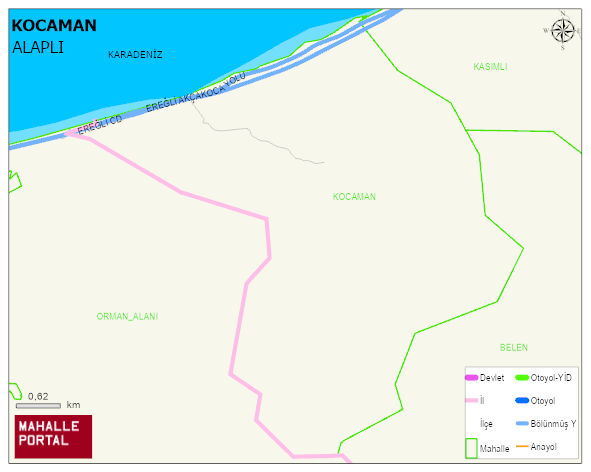 KOCAMAN Köyü Haritası | Detaylı Köy ve Mahalle Görünümü