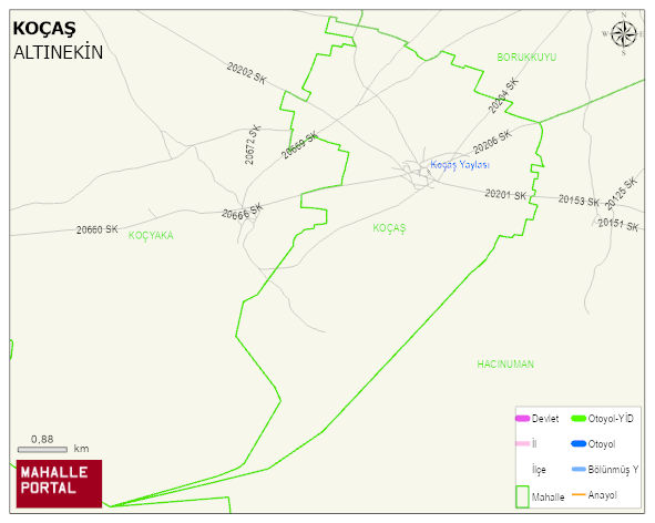 KOÇAŞ Mahallesi Haritası | Sayısal Bölge Görünümü