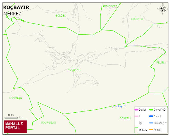 KOÇBAYIR Köyü Haritası | Sayısal Bölge Görünümü