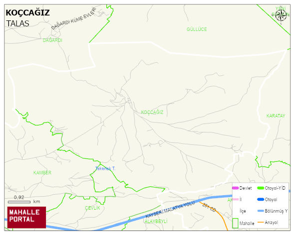 KOÇCAĞIZ Mahallesi Haritası | Güncel Mahalle ve Köy Haritası