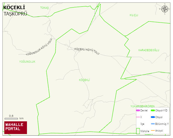 KÖÇEKLİ Köyü Haritası | İnteraktif Köy ve Mahalle Sınırları
