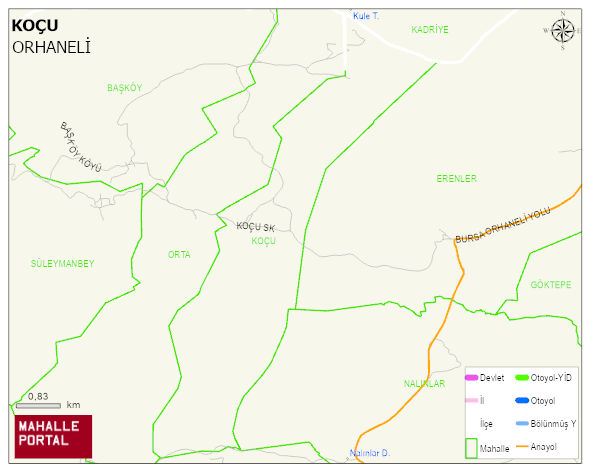 KOÇU Mahallesi Haritası | İnteraktif Köy ve Mahalle Sınırları