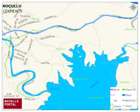 KOÇULLU Mahallesi Haritası | Güncel Mahalle ve Köy Haritası