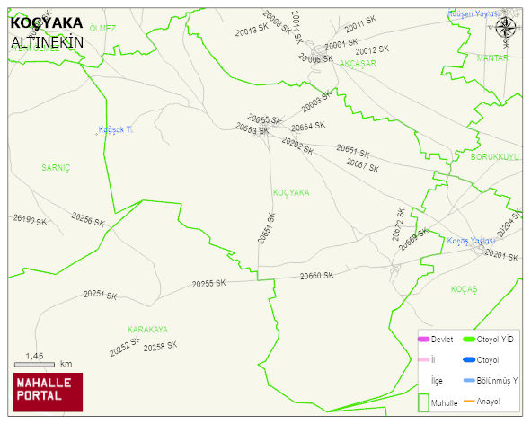 KOÇYAKA Mahallesi Haritası | Sayısal Bölge Görünümü