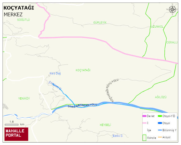 KOÇYATAĞI Köyü Haritası | Uydu Görüntüsü ve Harita Detayları