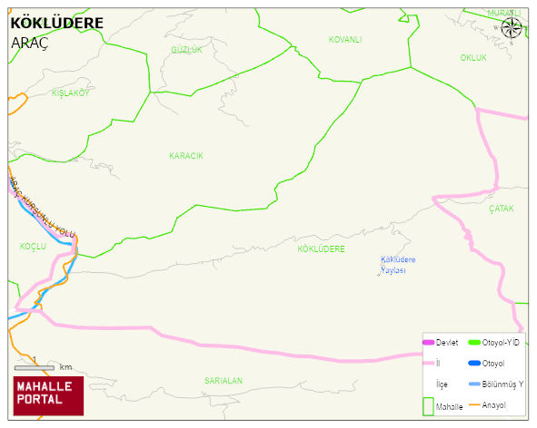 KÖKLÜDERE Köyü Haritası | Detaylı Köy ve Mahalle Görünümü