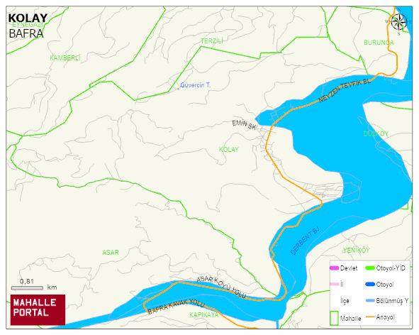 KOLAY Mahallesi Haritası | Yükselti ve Doğa Özellikleri