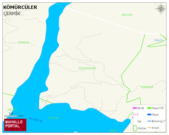 KÖMÜRCÜLER Mahallesi Haritası | Dağlar, Ovalar ve Akarsu Bilgileri