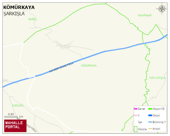 KÖMÜRKAYA Köyü Haritası | Sayısal Bölge Görünümü
