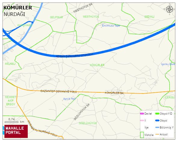 KÖMÜRLER Mahallesi Haritası | İnteraktif Köy ve Mahalle Sınırları