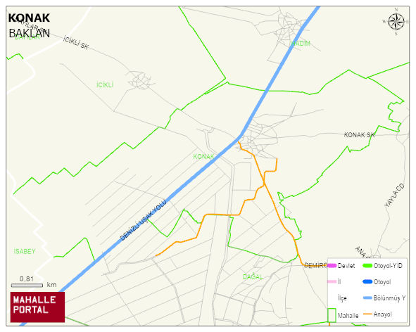 KONAK Mahallesi Haritası | Detaylı Köy ve Mahalle Görünümü