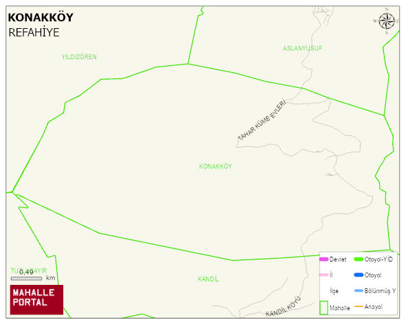 KONAKKÖY Köyü Haritası | Detaylı Köy ve Mahalle Görünümü