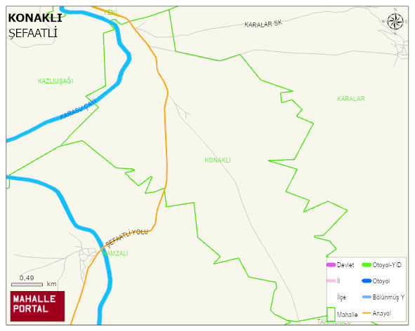 KONAKLI Mahallesi Haritası | İnteraktif Köy ve Mahalle Sınırları