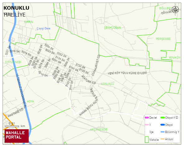 KONUKLU Mahallesi Haritası | İnteraktif Köy ve Mahalle Sınırları
