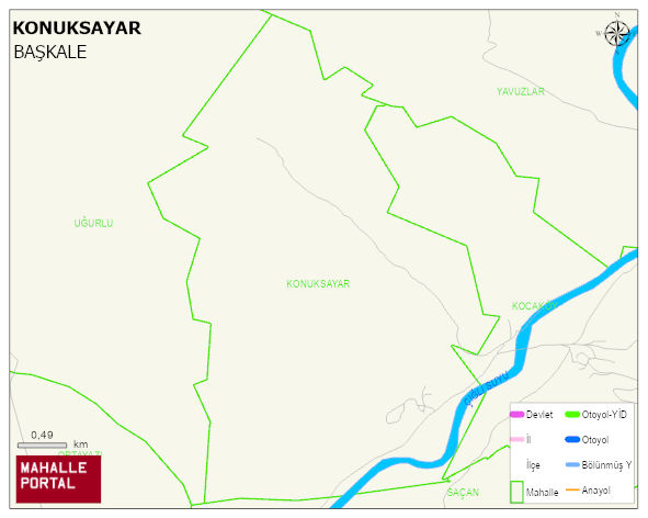 KONUKSAYAR Mahallesi Haritası | Mahalle ve Köy Sınırı