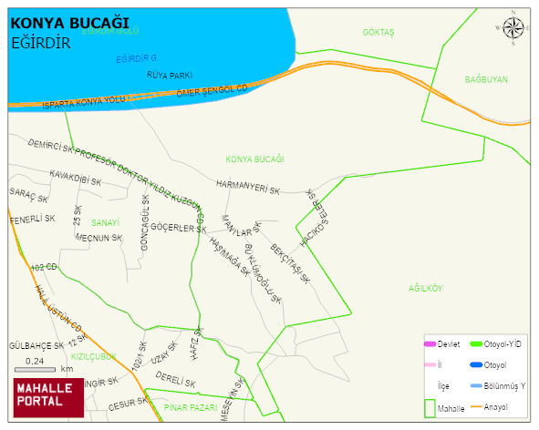 KONYA BUCAĞI Mahallesi Haritası | Uydu Görüntüsü ve Harita Detayları