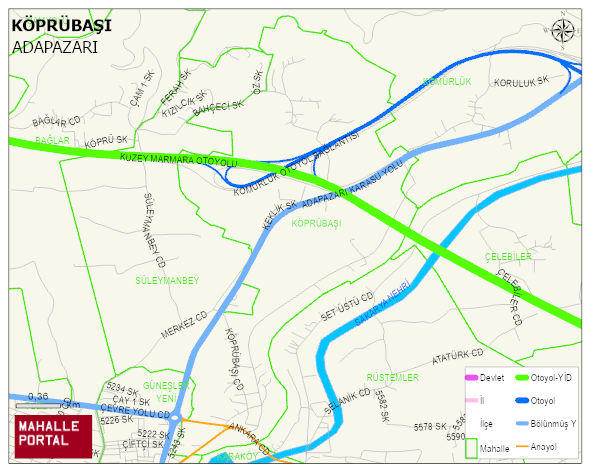 KÖPRÜBAŞI Mahallesi Haritası | Yükselti ve Doğa Özellikleri