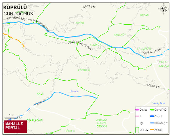 KÖPRÜLÜ Mahallesi Haritası | Mahalle ve Köy Sınırı