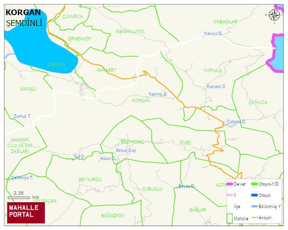 KORGAN Köyü Haritası | Detaylı Köy ve Mahalle Görünümü