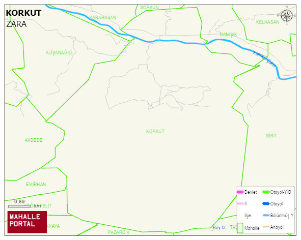 KORKUT Köyü Haritası | Mahalle Sokak Haritası