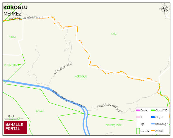 KÖROĞLU Köyü Haritası | İnteraktif Köy ve Mahalle Sınırları