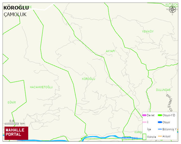 KÖROĞLU Mahallesi Haritası | Yükselti ve Doğa Özellikleri