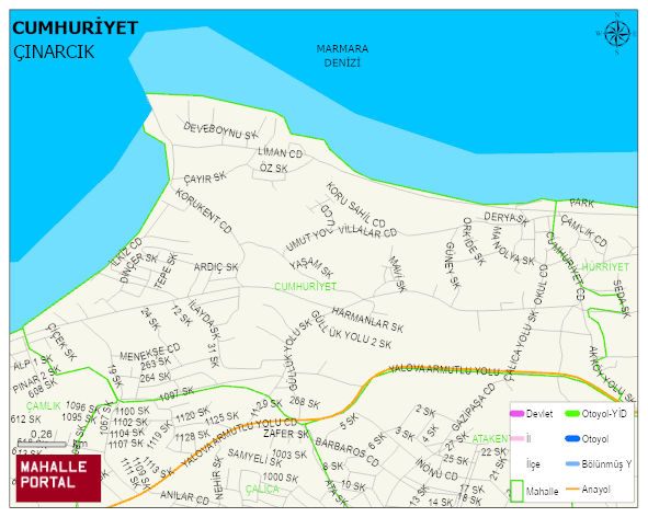 KORU BELDESİ CUMHURİYET Mahallesi Haritası | Mahalle Sokak Haritası