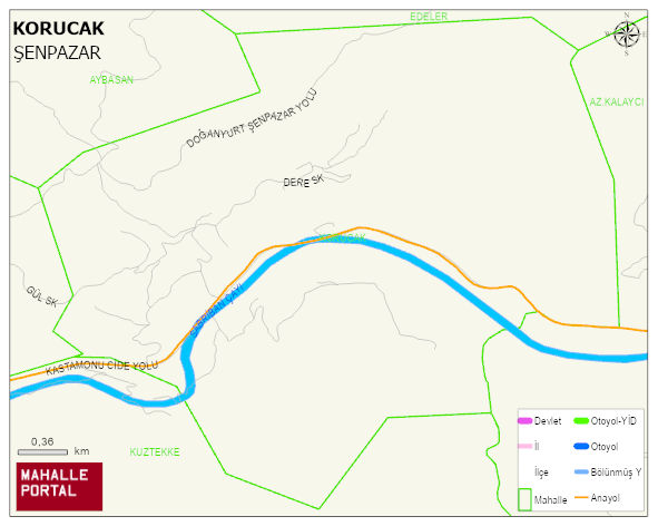 KORUCAK Mahallesi Haritası | Detaylı Köy ve Mahalle Görünümü