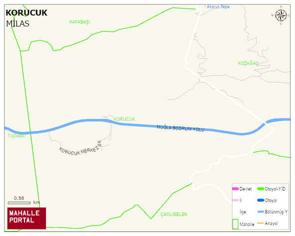 KORUCUK Mahallesi Haritası | Sayısal Bölge Görünümü