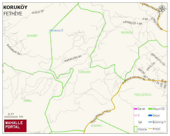 KORUKÖY Mahallesi Haritası | Mahalle Sokak Haritası