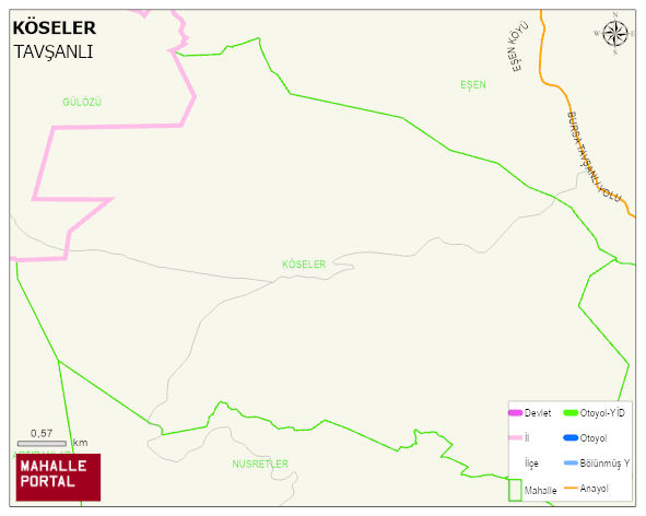 KÖSELER Köyü Haritası | İnteraktif Köy ve Mahalle Sınırları
