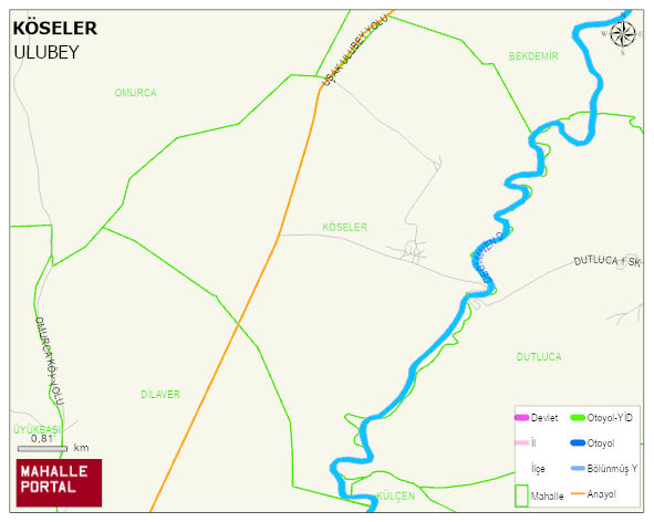 KÖSELER Köyü Haritası | Mahalle ve Köy Sınırı