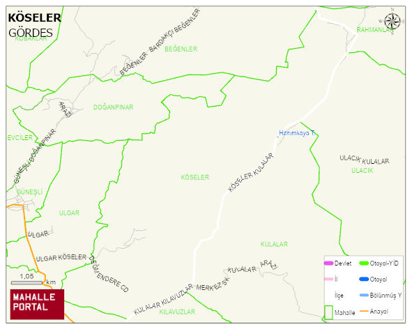 KÖSELER Mahallesi Haritası | Yükselti ve Doğa Özellikleri