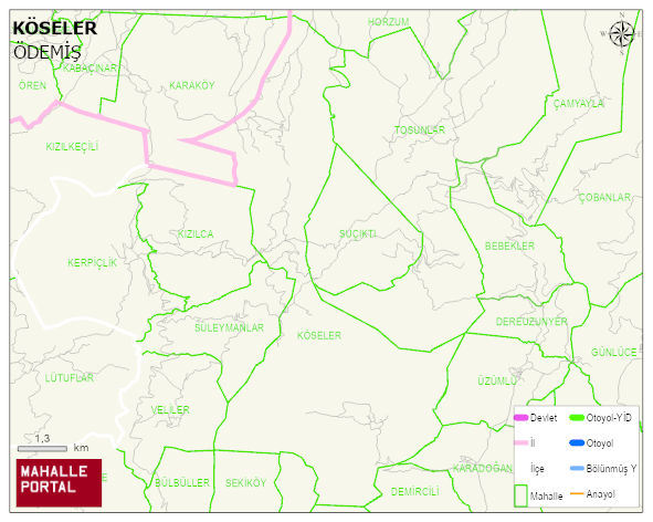 KÖSELER Mahallesi Haritası | Detaylı Köy ve Mahalle Görünümü
