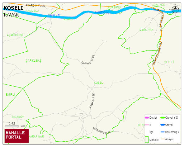 KÖSELİ Mahallesi Haritası | Coğrafi Yapı ve Detaylı Haritası