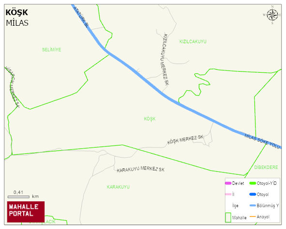 KÖŞK Mahallesi Haritası | Sayısal Bölge Görünümü