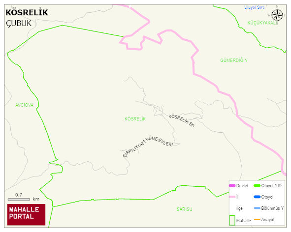 KÖSRELİK Mahallesi Haritası | Detaylı Köy ve Mahalle Görünümü